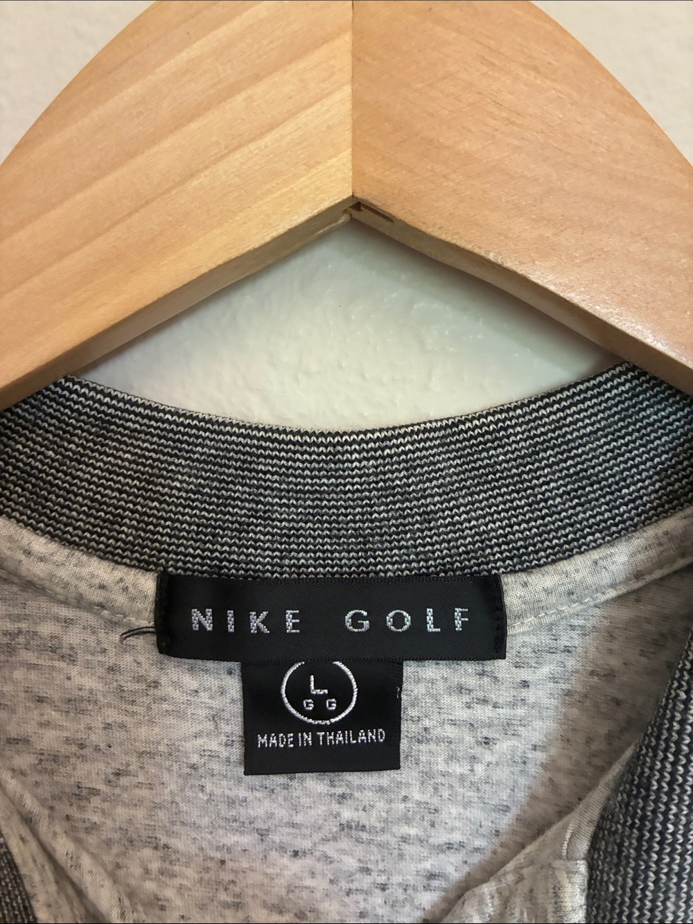 Nike Men’s Gray Heather Polo with Dark Gray Trim - Picture 2 of 6